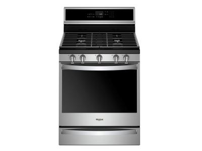 30" Whirlpool 5.8 Cu. Ft. Smart Freestanding Gas Range With EZ-2-Lift Grates - WFG975H0HZ