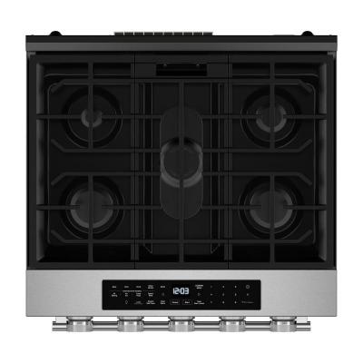 30" Kitchenaid 5.0 Cu. Ft. Smart Slide-in Gas Range with Convection Cooking Modes and 2-in-1 Burner - KSGS530SPS